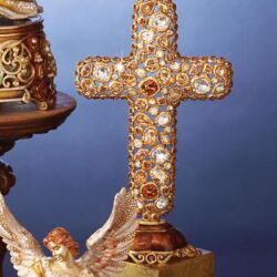 Theresa Bejeweled Cross Object - Golden