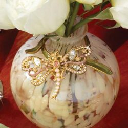 Alice Dragonfly Vase - Opal
