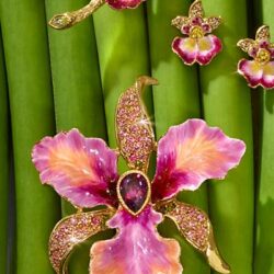 Clarice Large Orchid Pin - Flora